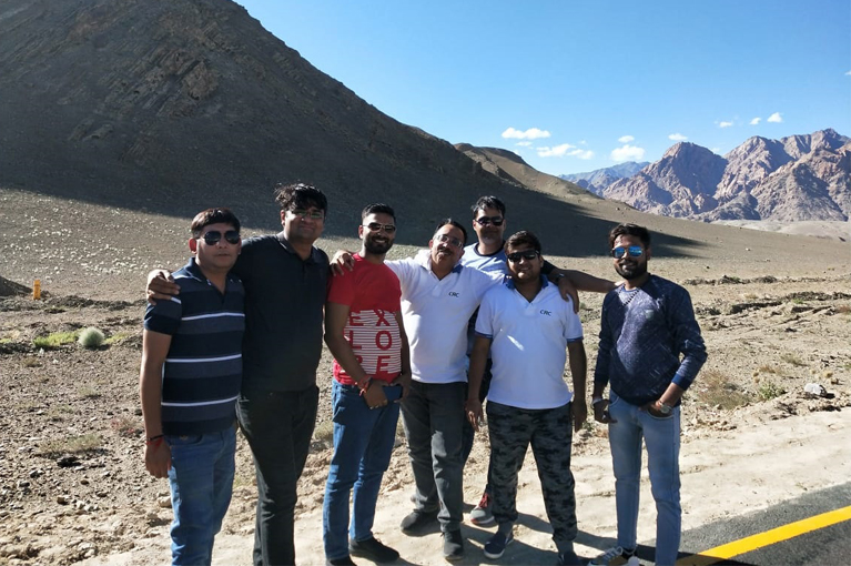 CRC Sales team enjoying trip to Lay Ladakh with Channel Partner in Sep. 2019