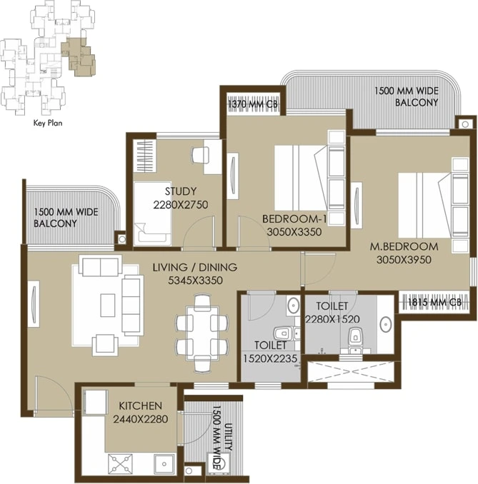 2bhk+study-floor-plan