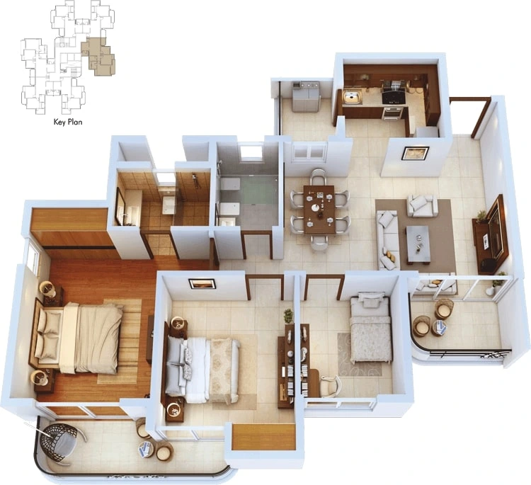 2bhk+study-isometric-view