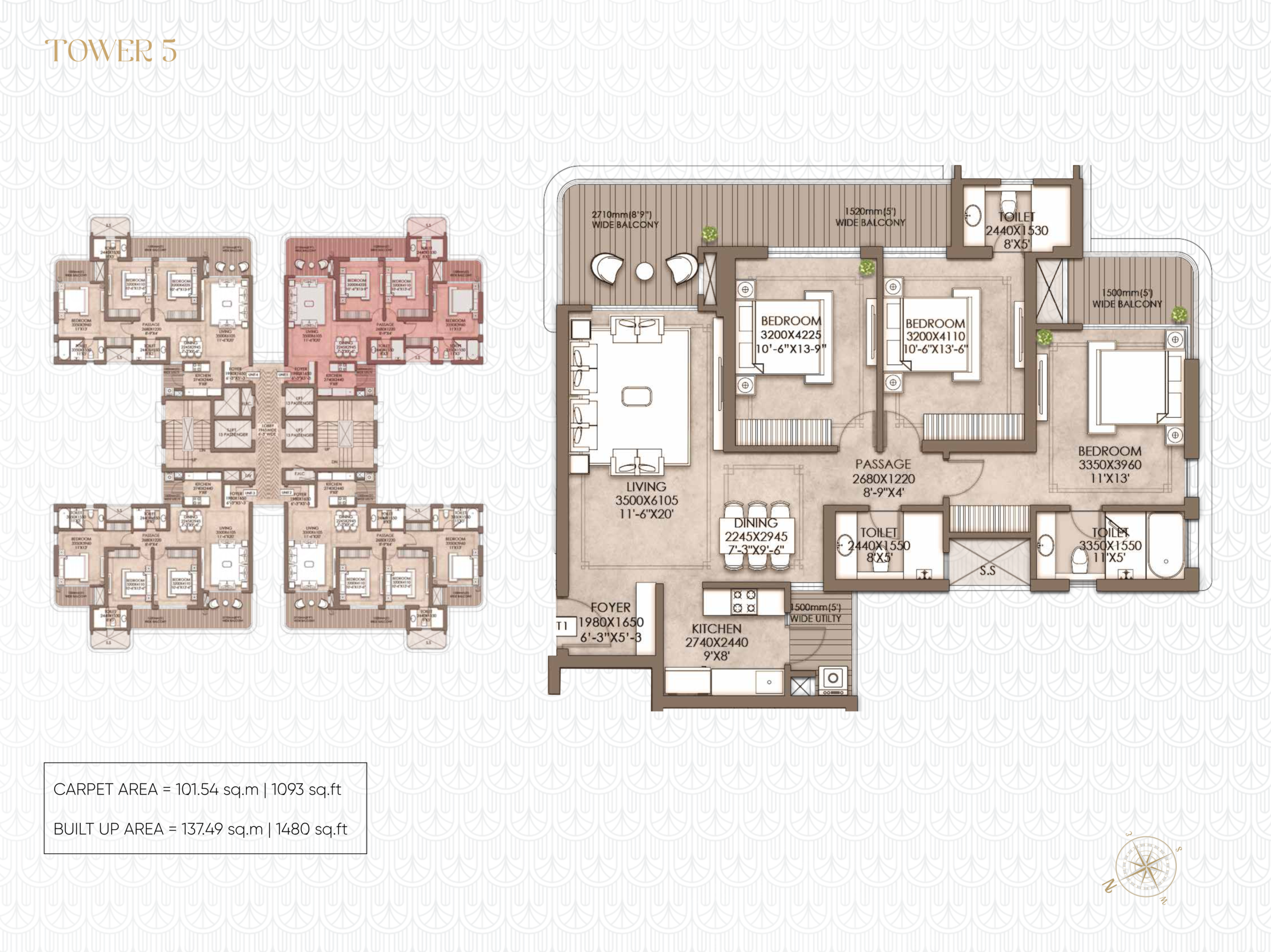 Tower 5 Typical Floor Plan Modal